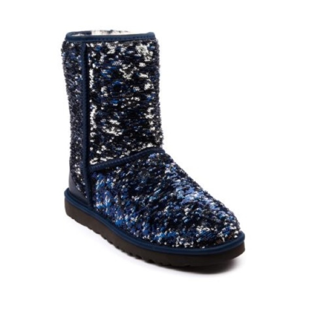 Ugg Classic Navy Short Sequin Boot